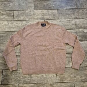 Vintage Manhattan Shetland Wool Blend Sweater XL Pink Heathered Crewneck